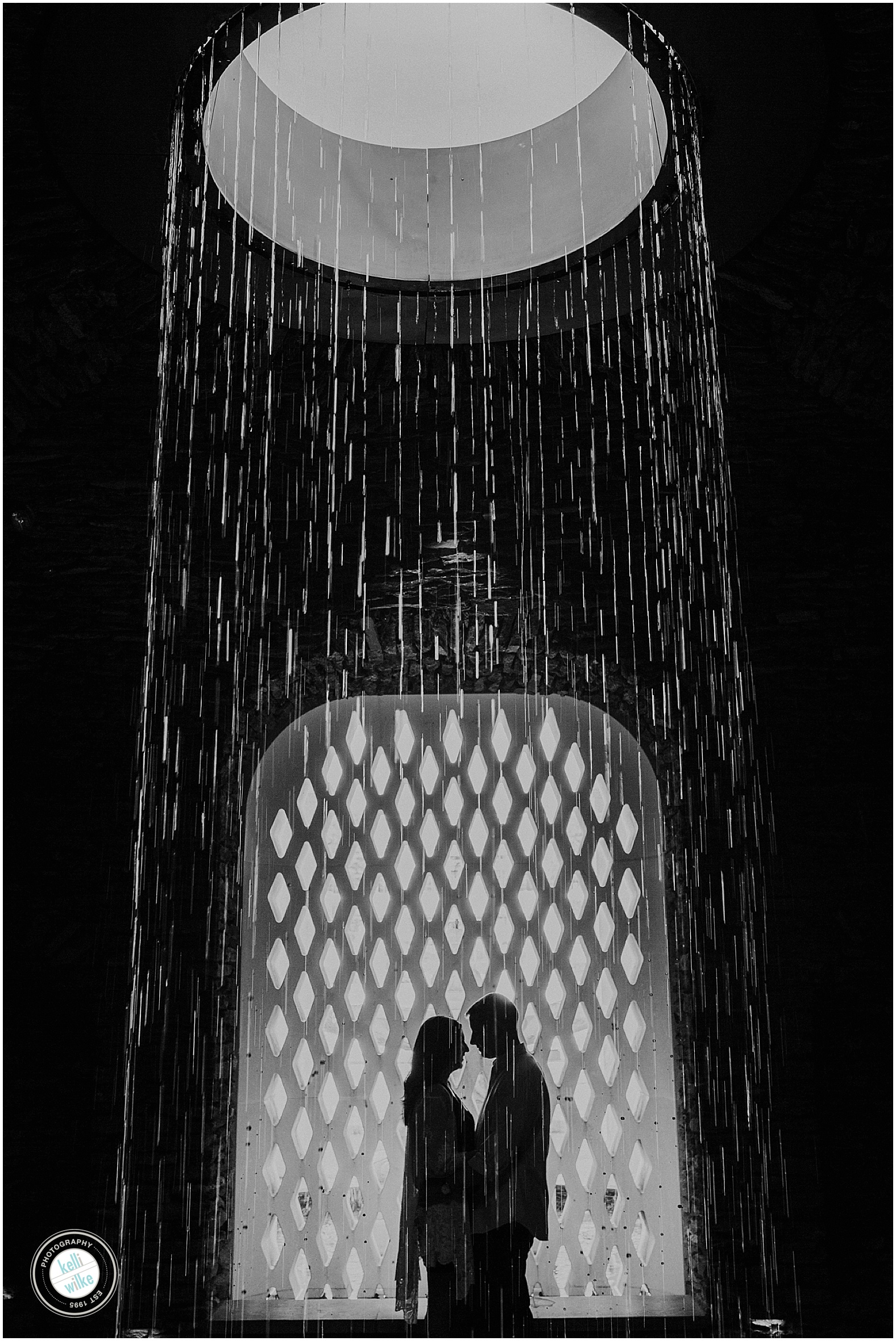 engagement photos in the grotto at longwood gardens