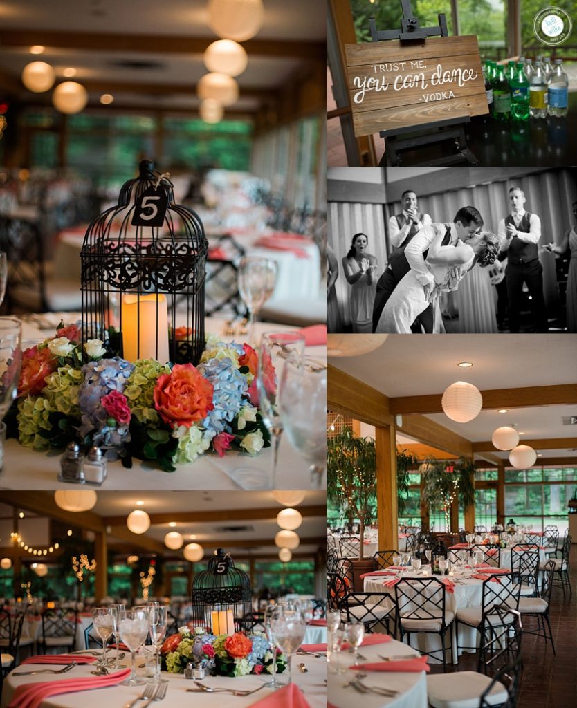 indoor wedding reception details at Winterthur