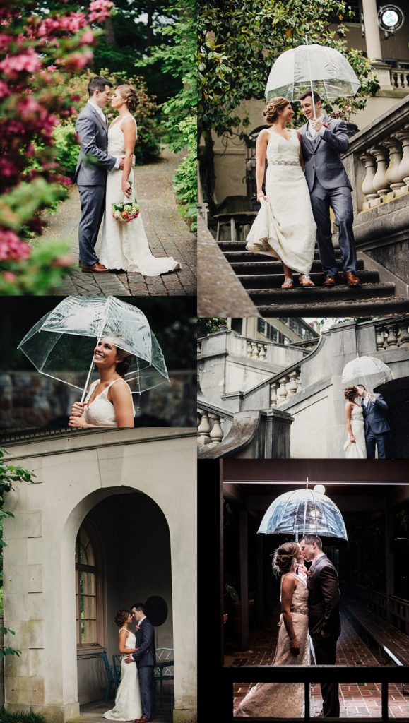 stone staircases and the kissing tower photos of a bride and groom