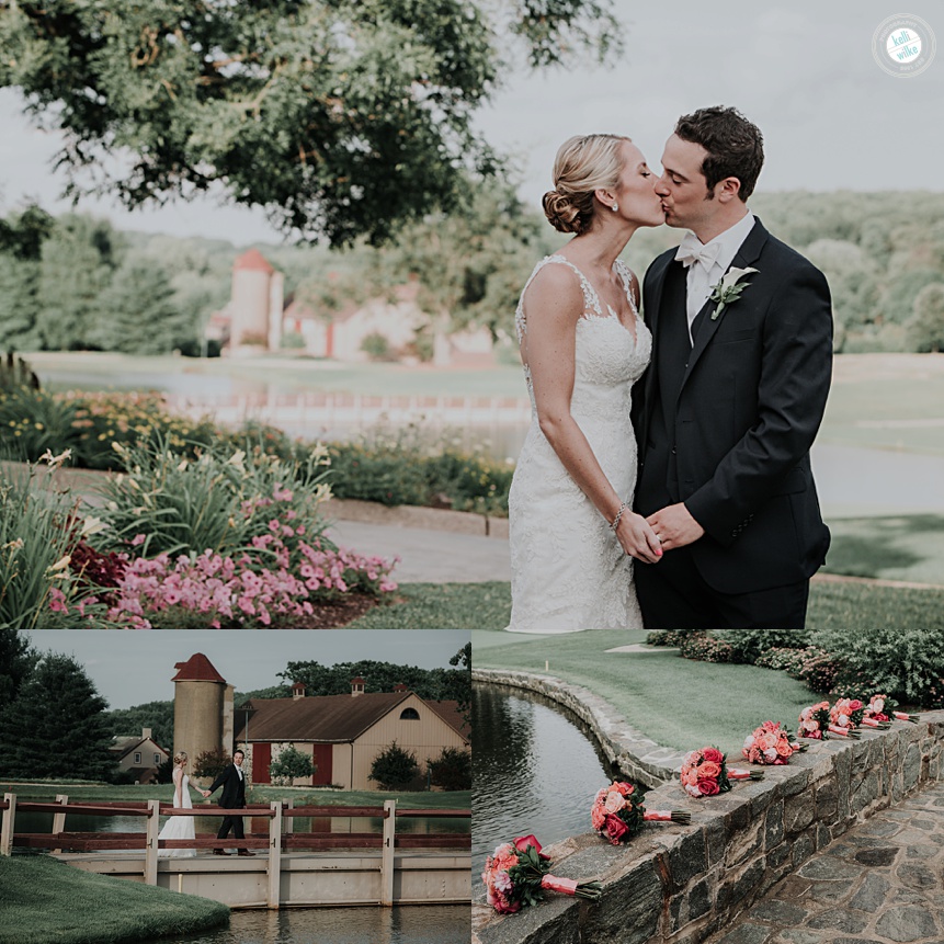 Bride and Groom portraits at a spring wedding at the Wilmington Country Club