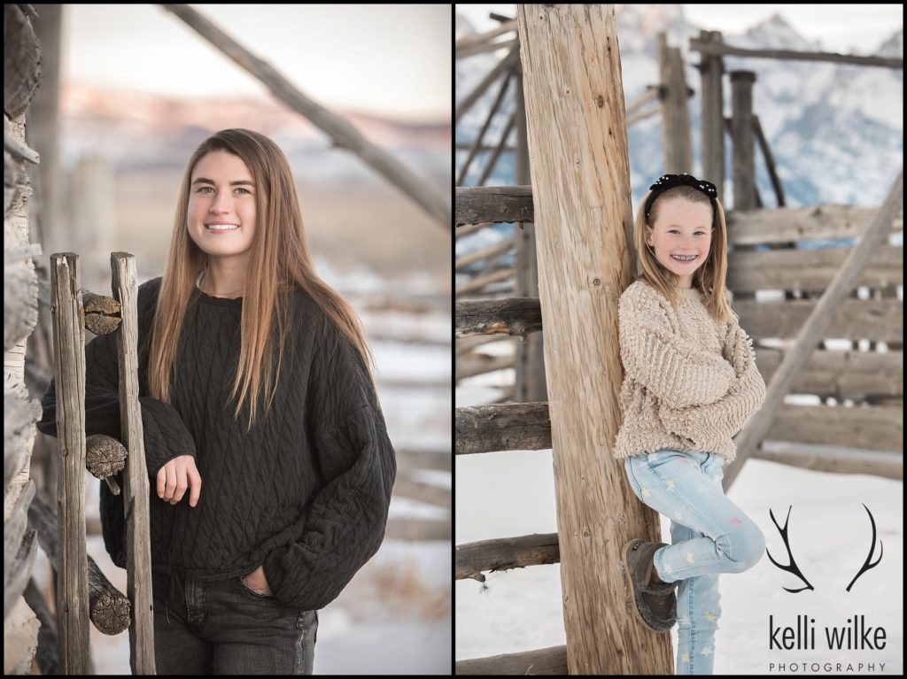 portraits at Mormon Row in front of the Tetons