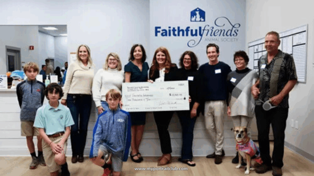 Portrait Club donating funds